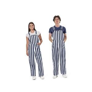 Game Bibs Navy And White Stripe Overalls Size M